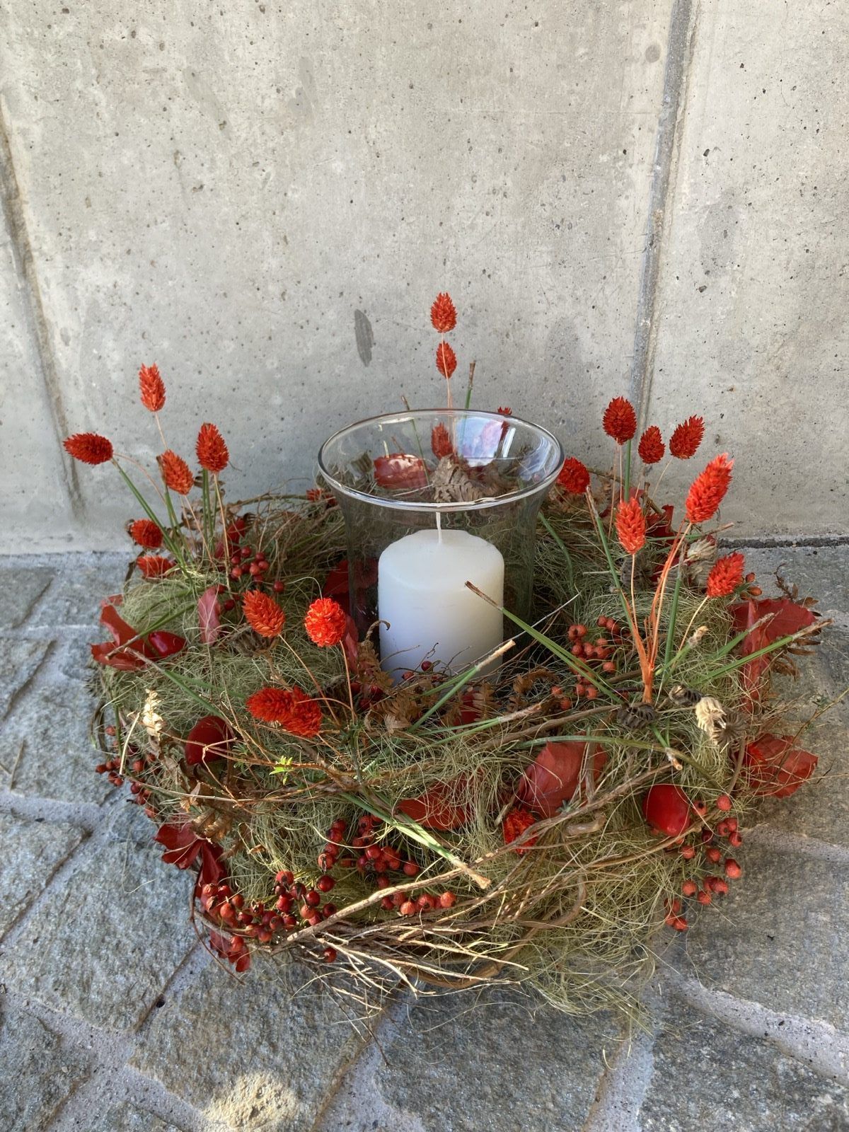Herbstkranz aus Sisal
